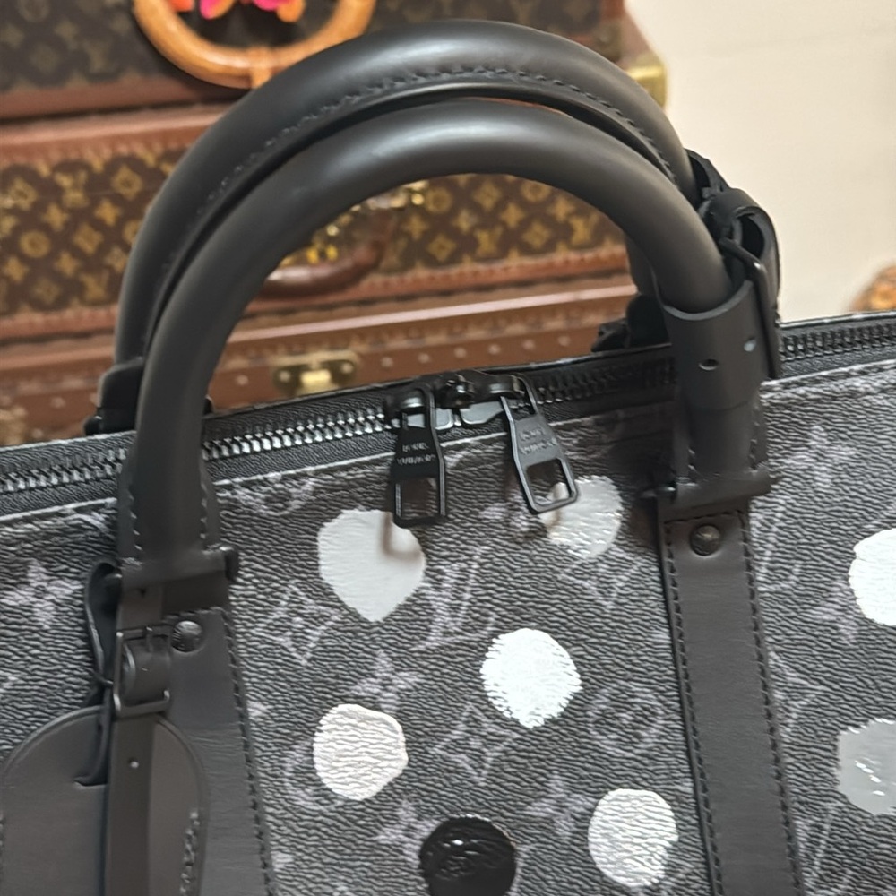 Louis Vuitton kusama eclipse monogram dots keepall 55 Travel duffle Bag suitcase - Picture 3 of 16